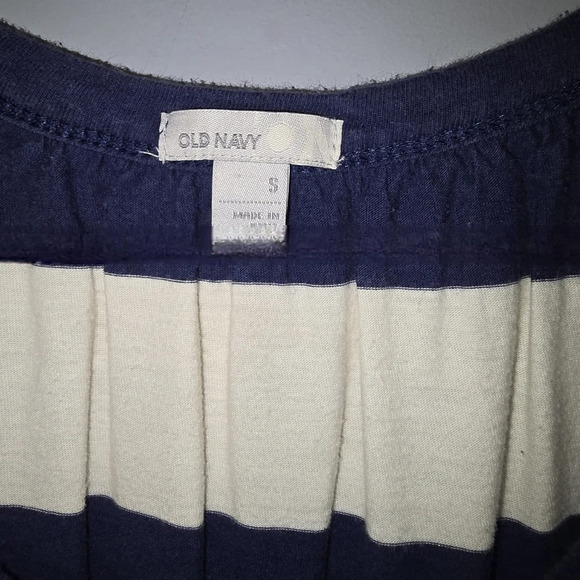 Old Navy Navy & White Striped Blouse - Size Small - Picture 3 of 3